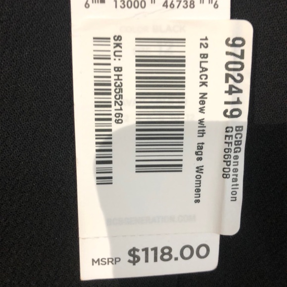 NWT BCBGenerations Black Sleeveless Coat Dress - Picture 8 of 8